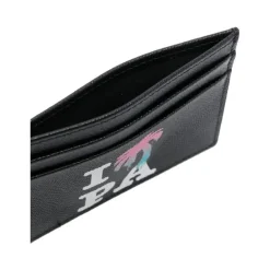 Palm Angels Graphic Leather Card Holder-Heren Portefeuilles