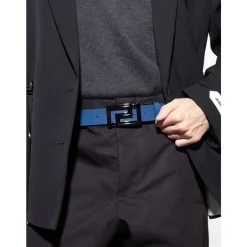 Versace Greca Leren Omkeerbare Riem 3,5 cm-Heren Riemen