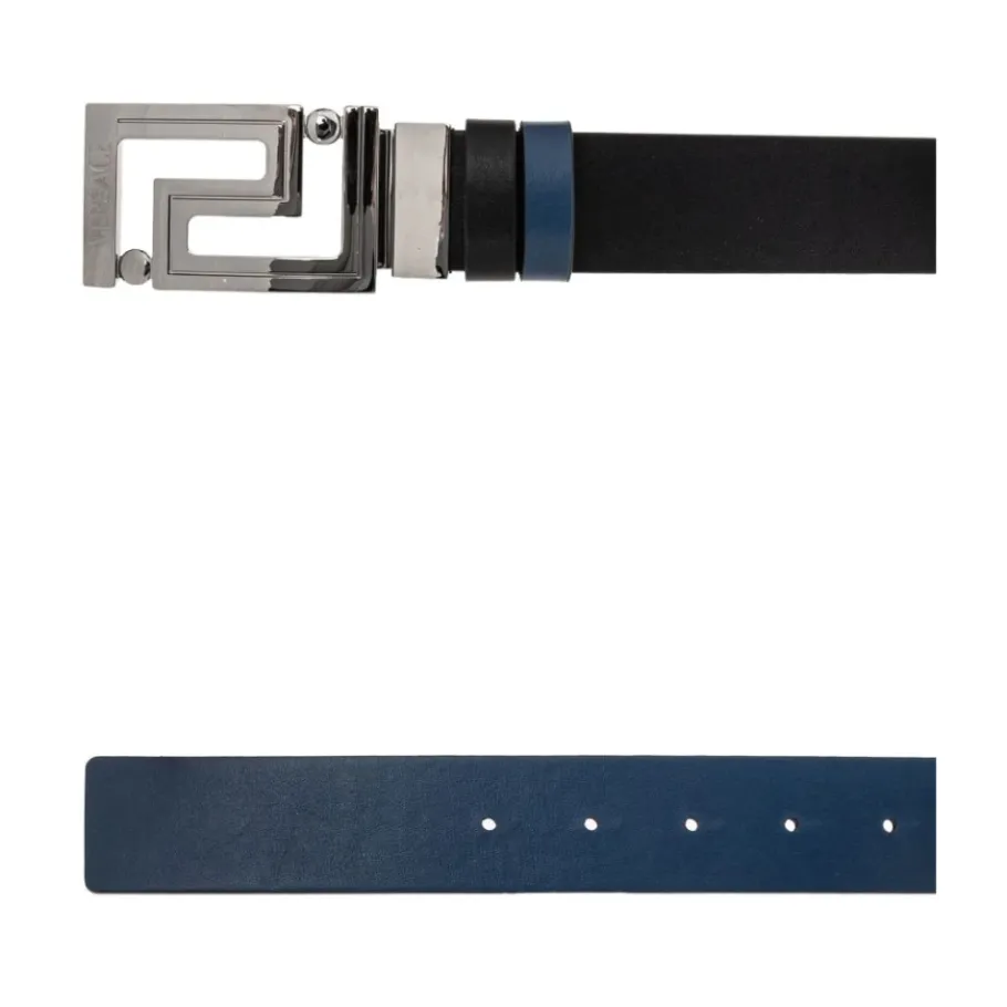 Versace Greca Leren Omkeerbare Riem 3,5 cm-Heren Riemen