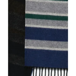 Paul Smith Grijs Gestreept Sjaal met Franje-Heren Sjaals