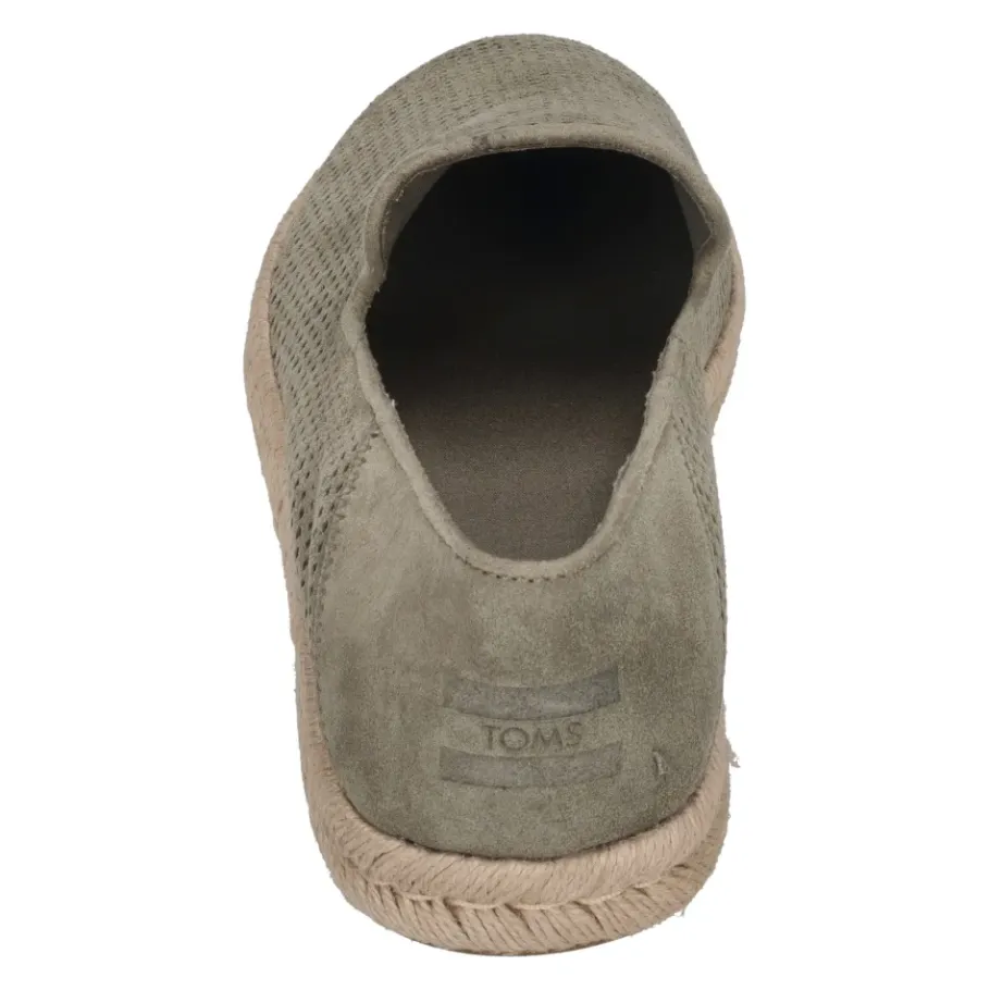 TOMS Grijze Diamant Geperforeerde Suède Instapper-Heren Espadrilles