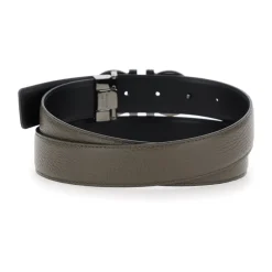 Ferragamo Grijze Dubbel Verstelbare Riem-Heren Riemen