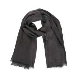 Givenchy Grijze Geribbelde Logosjaal-Heren Sjaals