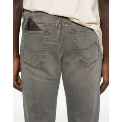 Jacob Cohën Grijze Getailleerde Broek AW25-Heren Jeans