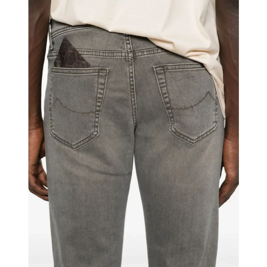 Jacob Cohën Grijze Getailleerde Broek AW25-Heren Jeans