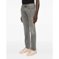 Jacob Cohën Grijze Getailleerde Broek AW25-Heren Jeans