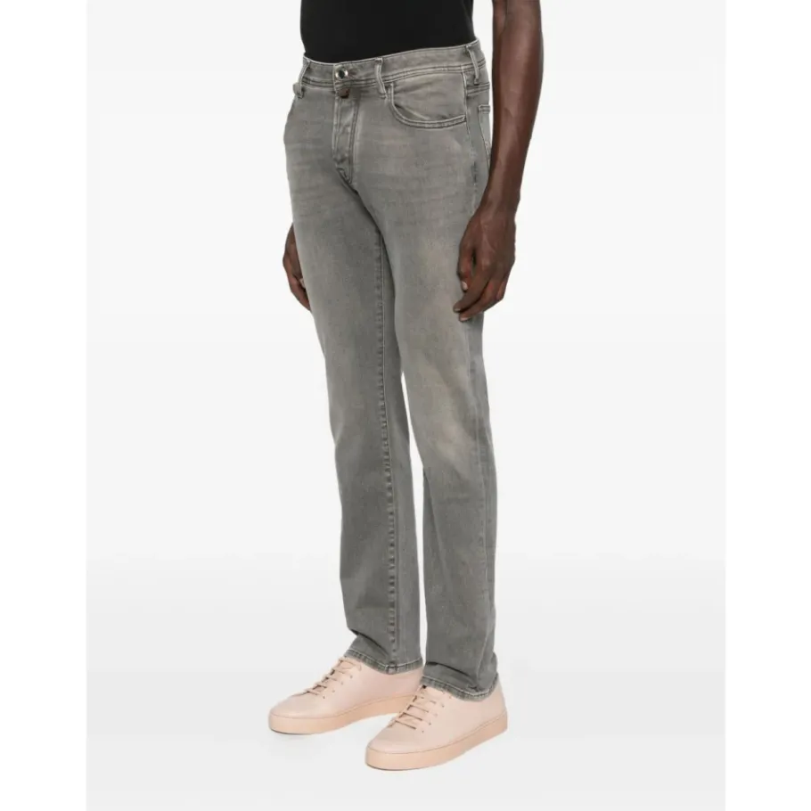 Jacob Cohën Grijze Getailleerde Broek AW25-Heren Jeans