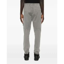 Stone Island Grijze Katoenen Broek AW25-Heren Broeken