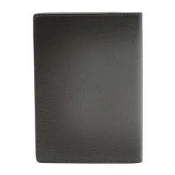 Santoni Grijze leren portemonnee G70-Heren Portefeuilles