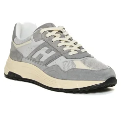 Hogan Grijze Sneakers Hyperlight Leer Mesh-Heren Sneakers