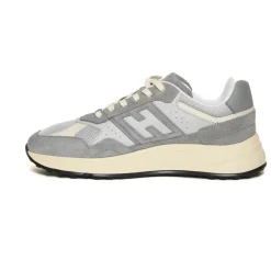 Hogan Grijze Sneakers Hyperlight Leer Mesh-Heren Sneakers