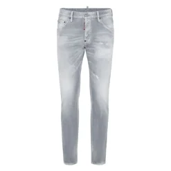Dsquared2 Grijze Stijlvolle Broek-Heren Jeans
