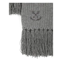 Golden Goose Grijze Wollen Geribbelde Gebreide Sjaal-Heren Sjaals