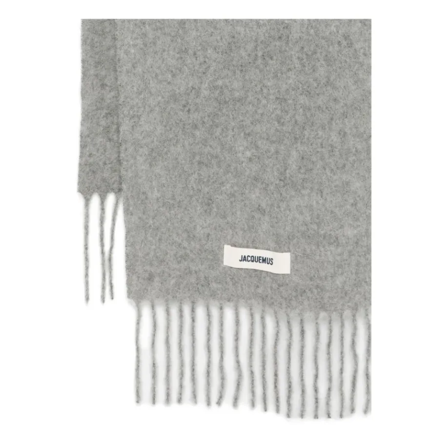 Jacquemus Grijze Wollen Sjaal AW25-Heren Sjaals