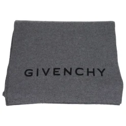 Givenchy Grijze Wollen Sjaal Casual Logo-Heren Sjaals