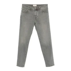 Jacob Cohën Grijze Zijde & Nylon Jeans-Heren Jeans