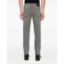 Jacob Cohën Grijze Zijde & Nylon Jeans-Heren Jeans