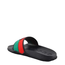 Gucci Groene Interlocking G Sandalen-Heren Slippers