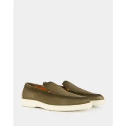 Santoni e Suède Loafers-Heren Instappers & Slip Ons