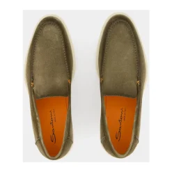 Santoni e Suède Loafers-Heren Instappers & Slip Ons