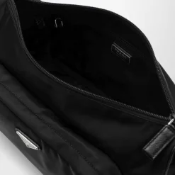 Prada Grote Re-Nylon en Saffiano lederen schoudertas-Heren Tassen