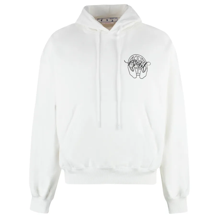 Off White Hand Arrow Boxy Hoodie-Heren Truien & Vesten