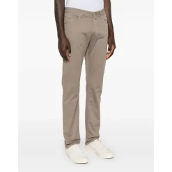 Jacob Cohën Handgemaakte katoen/lyocell broek-Heren Broeken