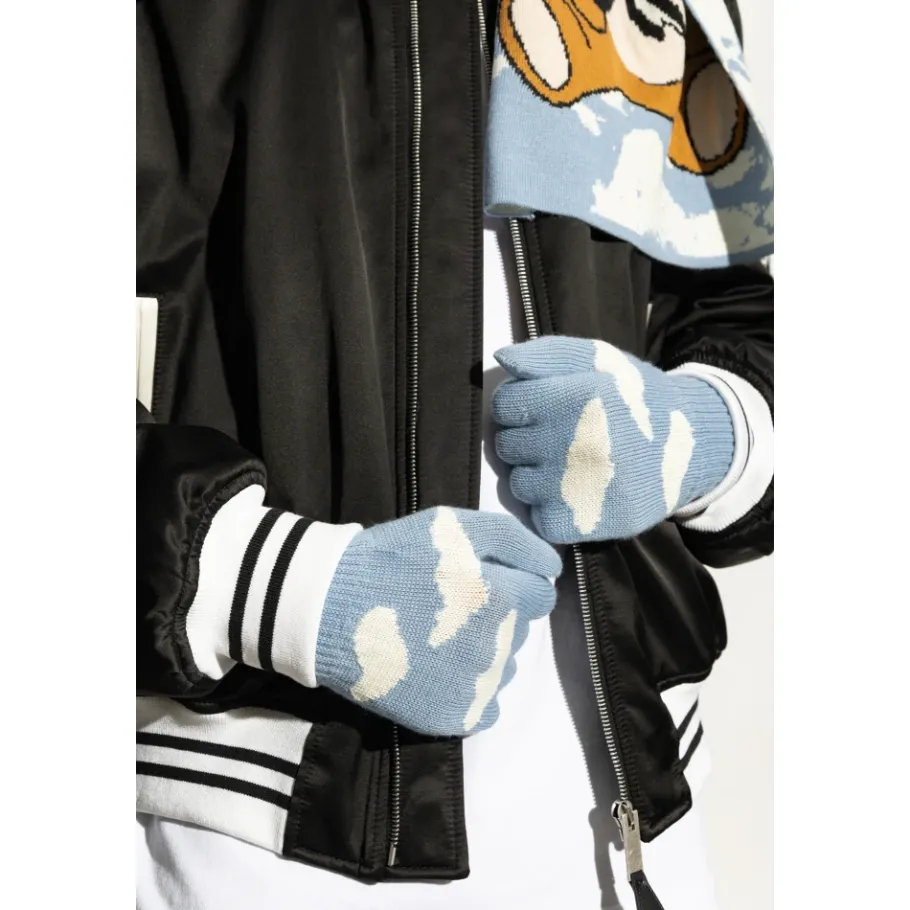 Moschino Handschoenen met een logopatch-Heren Handschoenen