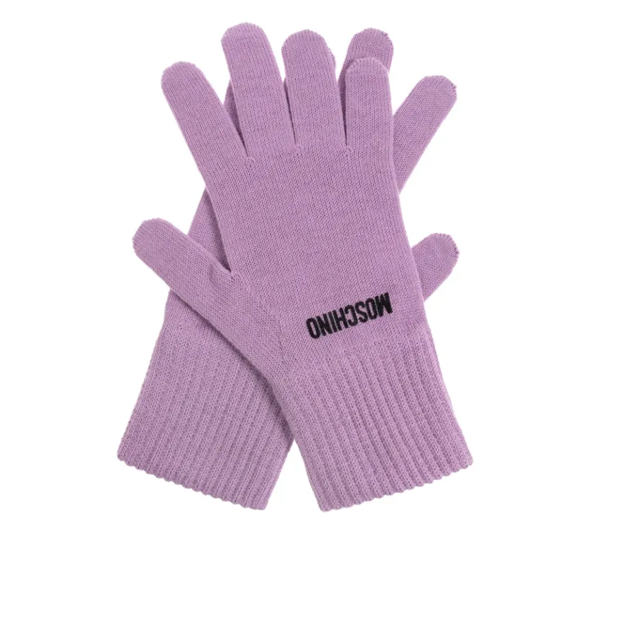 Moschino Handschoenen met geborduurd logo-Heren Handschoenen
