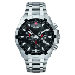 Swiss Alpine Military Heren Chronograaf Kwartshorloge 10ATM Zwitsers Gemaakt 7043.9137-Heren Horloges
