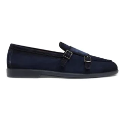 Santoni Heren dubbele gesp loafer-Heren Instappers & Slip Ons