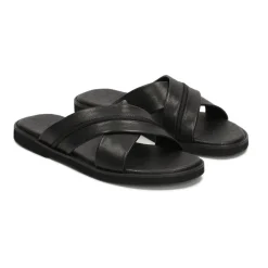 Kazar Heren leren slippers met kruisbanden-Heren Slippers