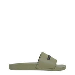 Balenciaga Heren sandalen in khaki met 3D-logo-Heren Slippers