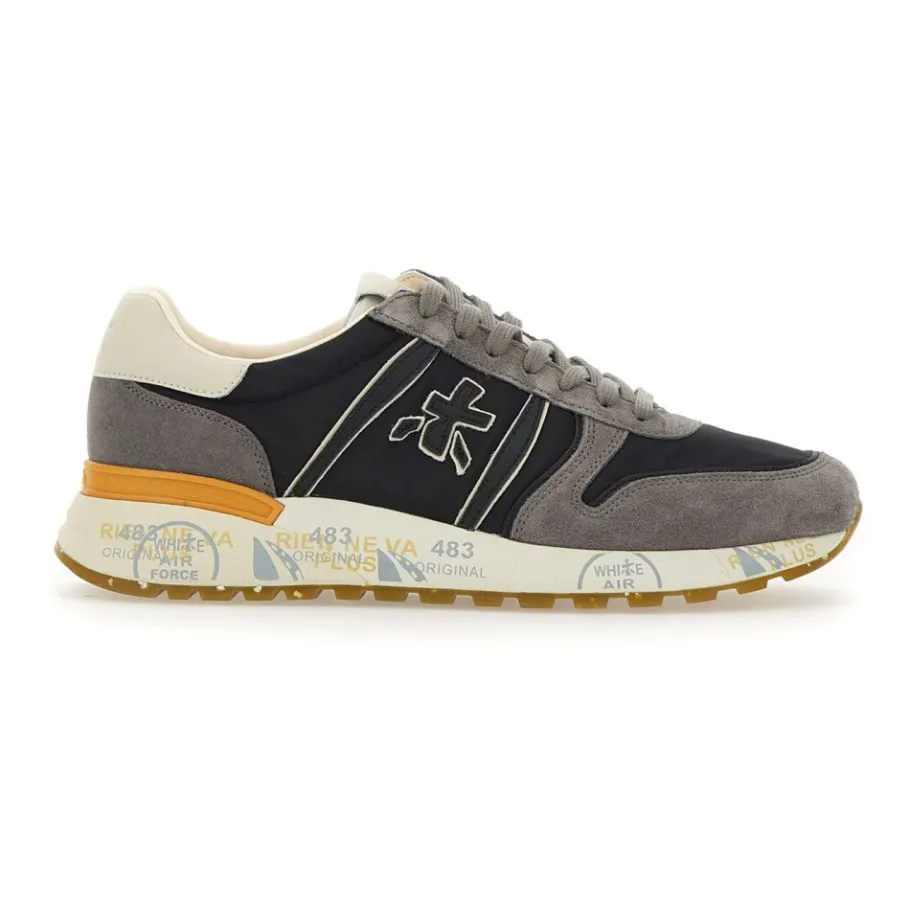 Premiata Heren Sneakers van Suède en Nylon-Heren Sneakers