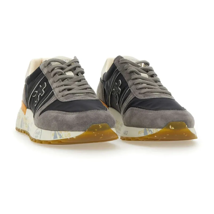 Premiata Heren Sneakers van Suède en Nylon-Heren Sneakers