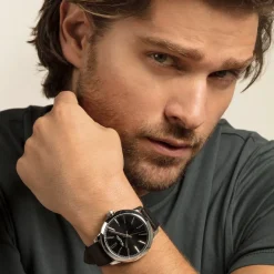 THOMAS SABO Herenhorloge Rebel at heart 46 mm Leren Armband WA0312-203-203-46 MM-Heren Horloges