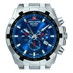 Swiss Alpine Military Herenhorloge Star Fighter Chronograaf 10 Atm 46 mm 7043.9135-Heren Horloges