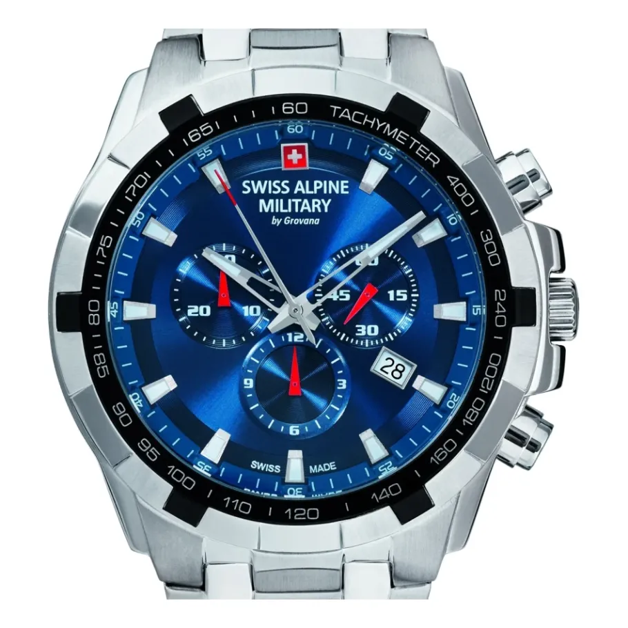 Swiss Alpine Military Herenhorloge Star Fighter Chronograaf 10 Atm 46 mm 7043.9135-Heren Horloges