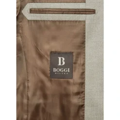 Boggi Milano Herenkostuum in keper van zuivere wol-Heren Kostuums