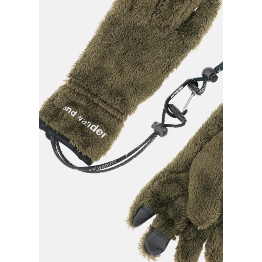 And Wander High Loft Fleece Handschoenen-Heren Handschoenen