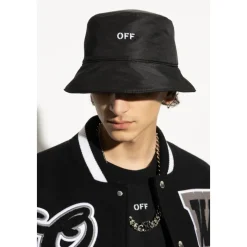 Off White Hoed met Logo-Heren Hoeden