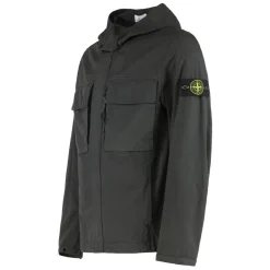 Stone Island Hooded Field Jacket met Anti-drop en Borstzakken-Heren Jassen