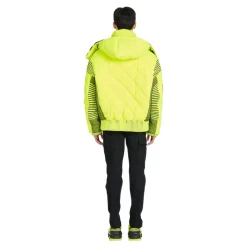 Balmain Hooded Neon Quilted Jacket-Heren Jassen