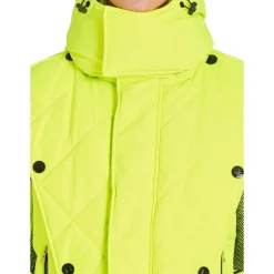 Balmain Hooded Neon Quilted Jacket-Heren Jassen