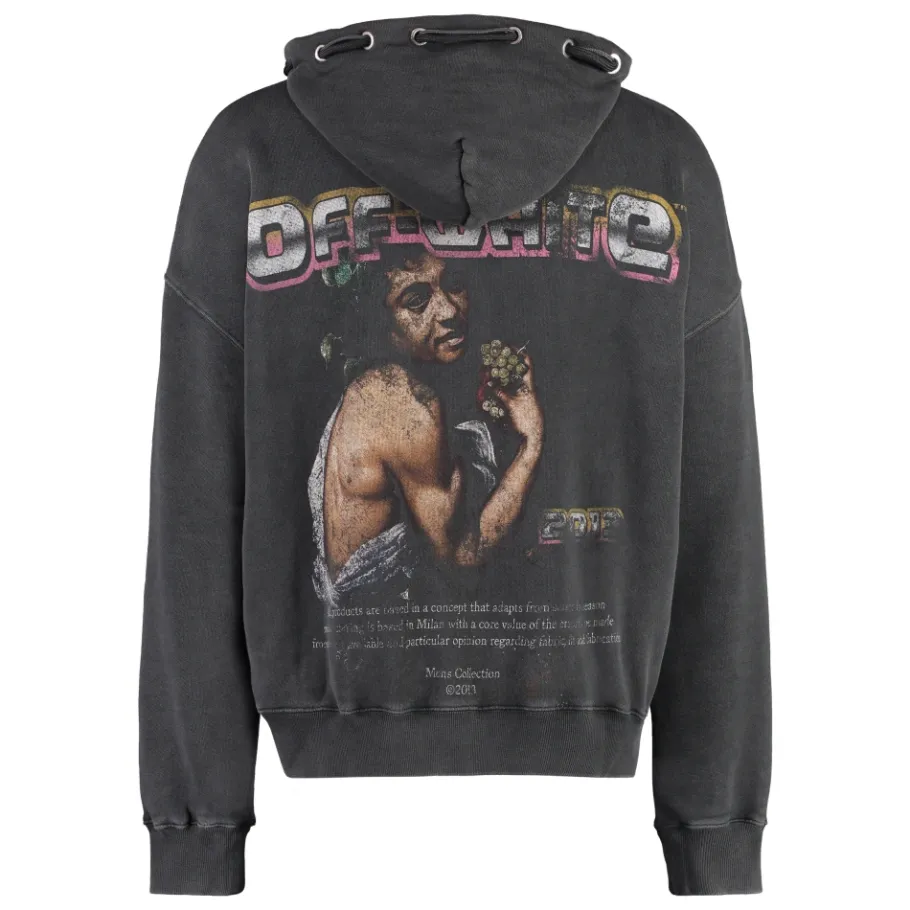 Off White Hoodie met logoprint-Heren Truien & Vesten