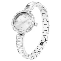 Swarovski Horloge Unisex Matrix Armband 25 mm Zilver, Wit 5677487-Heren Horloges