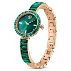 Swarovski Horloge Unisex Matrix Bangle 25 mm Groen/Champagne‑Goud 5690808-Heren Horloges