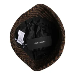 Dolce & Gabbana Houndstooth Wollen Bucket Hat-Heren Hoeden