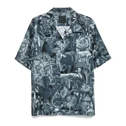 Givenchy Hubert Objects Print Zijden Overhemd-Heren Overhemden