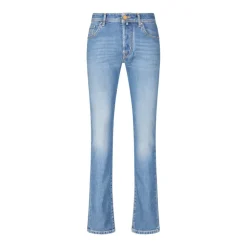 Jacob Cohën Italiaans Vakmanschap Slim-Fit Jeans met Stijlvolle Details-Heren Jeans